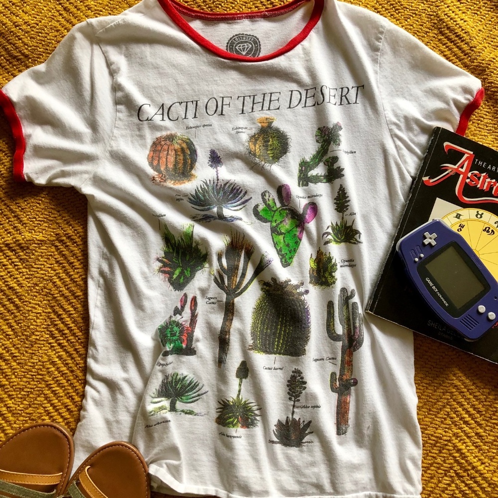 Urban Outfitters Cacti Ringer Tee Shirt